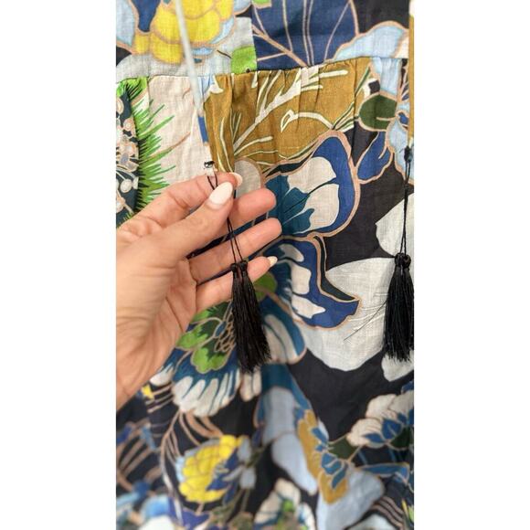 Johnny Was Ciro boho dress in Pullover Linen Dress Cover Up Blue Size Small 1787 - Picture 10 of 14